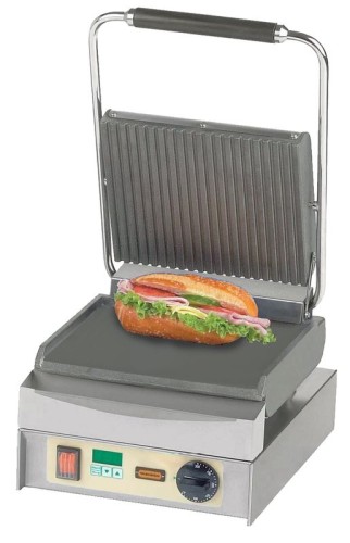 NEUMÄRKER Panini Master - oben geriffelt/unten glatt mit Digitaltimer 290x360x240 mm