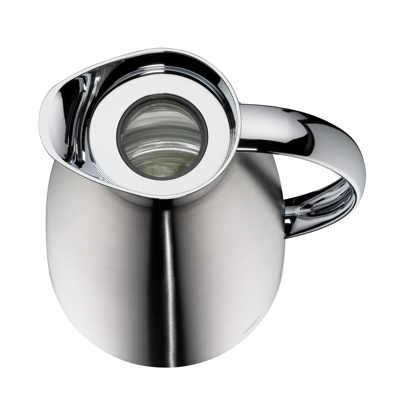 Isolierkanne Gusto stainless steel mat 1,0 l; Tisch Accessoire by Martin Hauenstein; hochwertiger Edelstahl mit Hartglaseinsatz