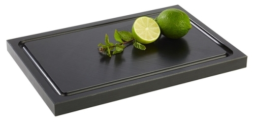 Schneidebrett -BAR- 30 x 20 cm, H: 2 cm Polyethylen (HDPE) mit Ablaufrinne Antirutsch-Füßchen spülmaschinengeeignet Farbe: