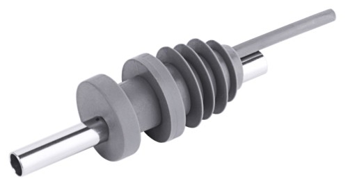 Soft-Flaschenausgießer aus Edelstahl 18/10, hochglänzend, mit weichem Silikonpfropfen, geeignet für alle Flüssigkeiten, mit