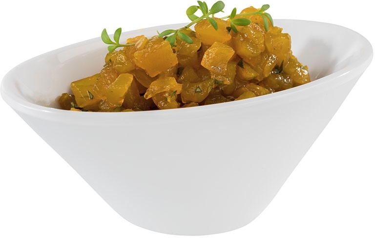 Schale -MINI- 10,5 x 6 cm, H: 4 cm Melamin, weiß 0,07 Liter Verpackungseinheit: 20 Stück spülmaschinengeeignet stapelbar