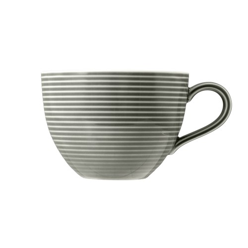 Seltmann Milchkaffeeobertasse 0,35 l mit Relief, rund mit Relief, Form: Beat, weiss Perl8, hohe Kantenschlagfestigkeit, Made in Germany