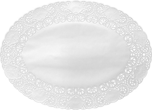 DUNI Deko-Spitzenpapier oval 17x24cm weiss 250 Stück
