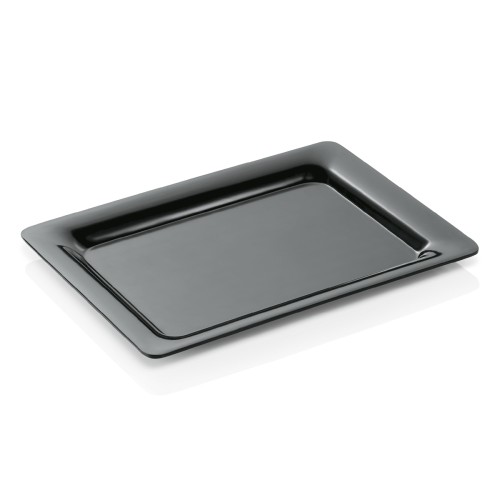 GN 1/2 Behälter, mit glattem Rand. Material: Melamin. Serie: GN 97. Inhalt in Litern: 1,25. Farbe: schwarz. Maße: Höhe: 20 mm