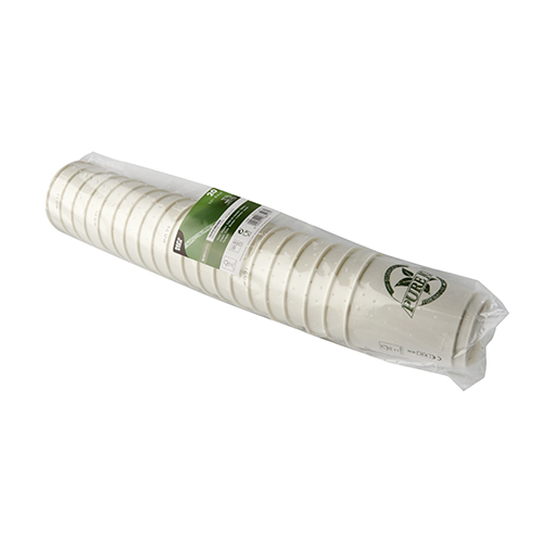 20 Trinkbecher, Pappe 0,2 l Ø 8 cm · 9 cm weiss "Pure Joy" doppelwandig von PAPSTAR