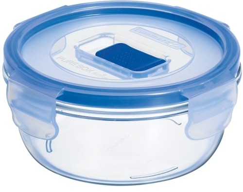 Pure Box Active rund 42cl m. Dkl. * - Luminarc Transparent (gehärtet) / - blauer PP Deckel m.Ventil