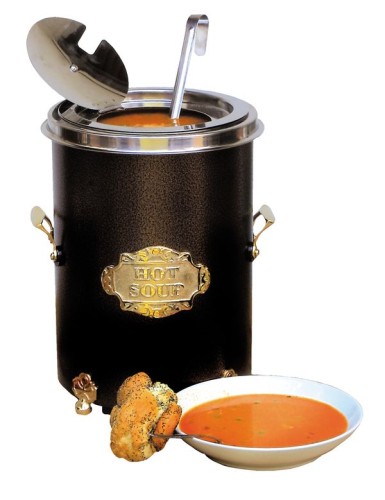 NEUMÄRKER Hot-Pot Suppentopf, schwarz 5 Liter, außen schwarz strukturiertes Finish Ø 250 x h 350 mm