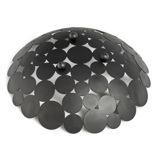 Obstschale, Metall, schwarz. Ø: 283 mm. Höhe: 85 mm.