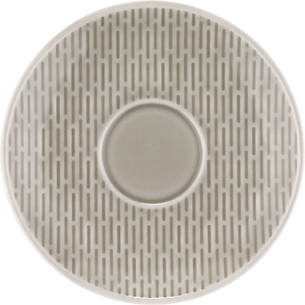 Bauscher Untertasse aus der Kollektion scope glow gray, coup, relief, 12 cm, aus Porzellan
