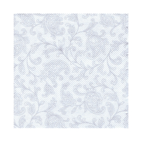 20 Servietten "ROYAL Collection" 1/4-Falz 25 cm x 25 cm weiss "Ornaments" von PAPSTAR