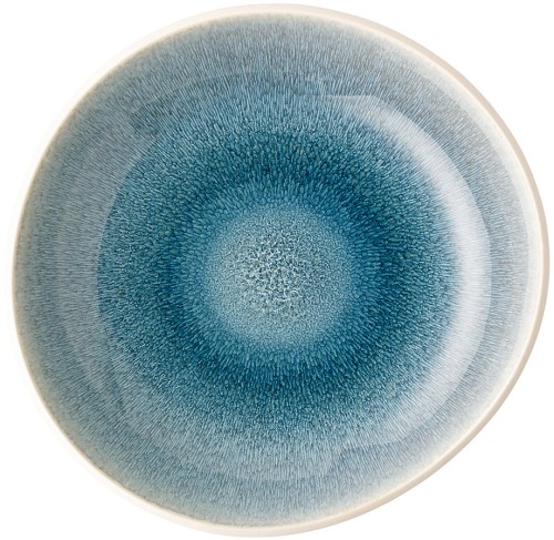 Junto Aquamarine (türkis) von Rosenthal, Teller tief 22 cm, aus Steinzeug - spülmaschinengeeignet