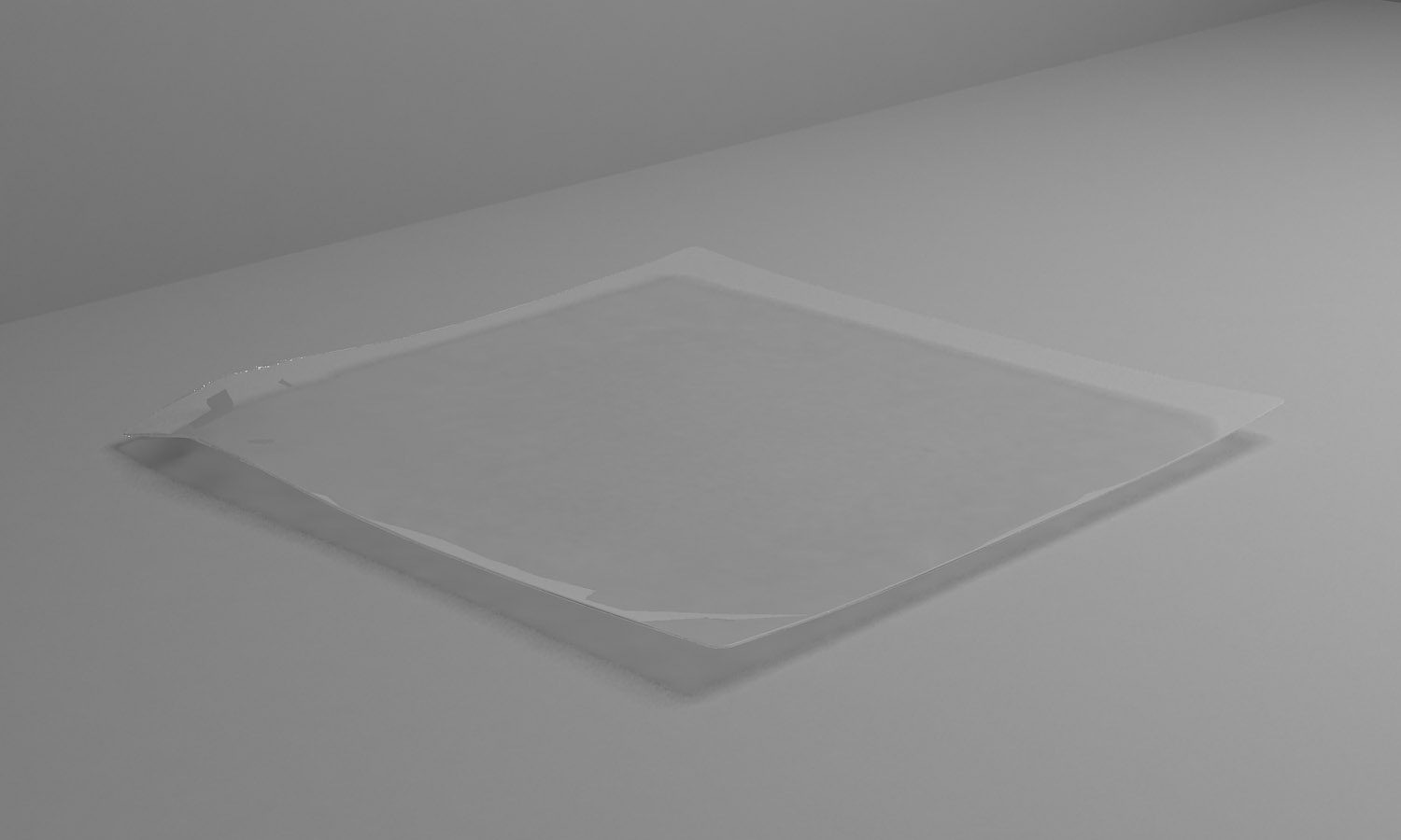 ARAVEN Tablett mit quadratischer Form aus dem WAVE Catering-Sortiment, durchsichtig und aus Polystyrol