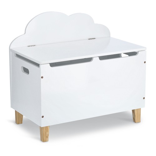 Kinder-Truhe "Wolke" m. Deckel, MDF/Kiefer, weiß / Maße: 60x34,5x56 cm FSC 100%, SCS-COC-000256