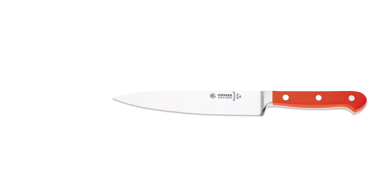 Kochmesser schmal 18 cm, POM, rot Giesser - Made in Germany
