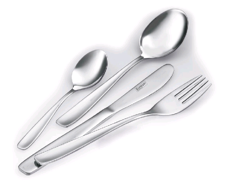 Sparset SASKIA aus Edelstahl 18/10, poliert. Materialstärke 2.0/1.8 mm, Messer aus Klingenstahl