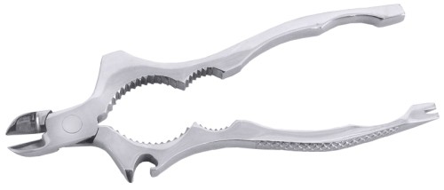 Barzange aus Edelstahl 18/10, hochglänzend, extra schwere Qualität Länge: 18 cm