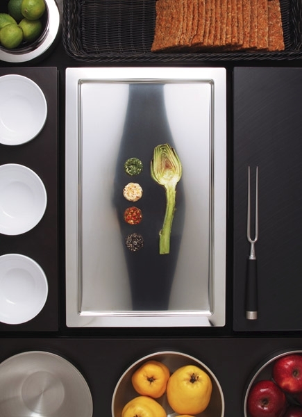 GN 1/1 Tablett -FRAMES- 53 x 32,5 cm, H: 2 cm Edelstahl 18/10 spülmaschinengeeignet