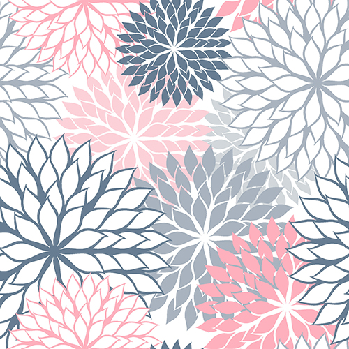 20 Servietten, 3-lagig 1/4-Falz 40 cm x 40 cm grau "Floralies" von PAPSTAR