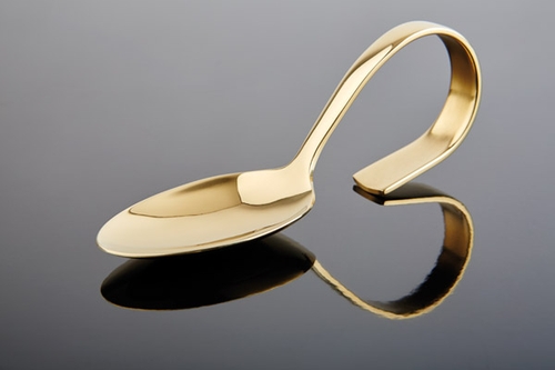 Gourmet-Löffel -CLASSIC- Länge: 12 cm 18/8 Edelstahl, Gold-Look spülmaschinengeeignet Farbe: Gold