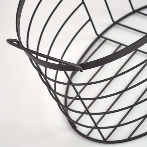 Aufbewahrungskorb, Metall, schwarz. Länge: 350 mm. Breite: 235 mm. Höhe: 230 mm