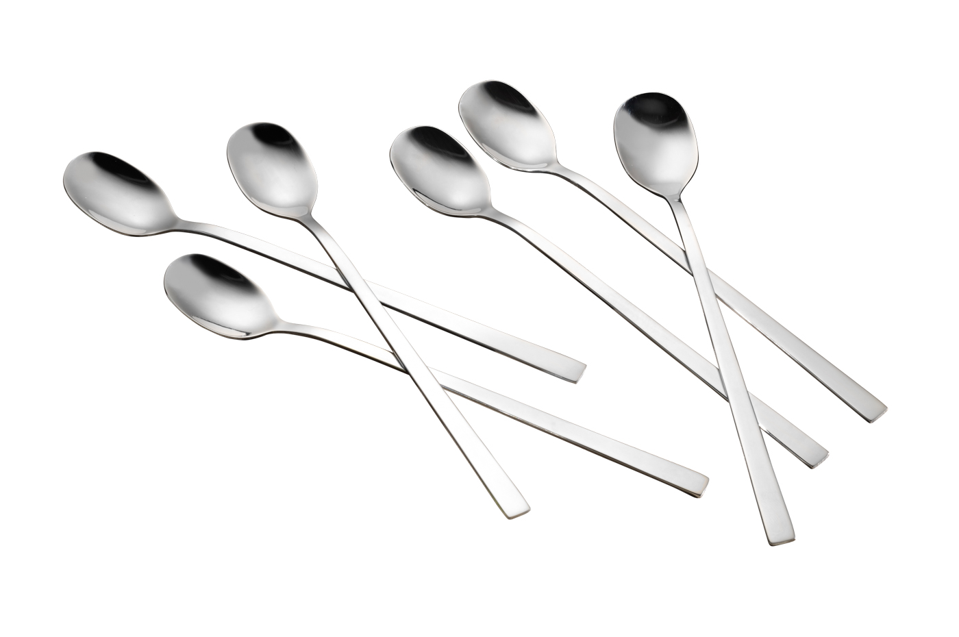 6er Pack Langstiel-Löffel MELINA, Farbe: Edelstahl, Edelstahl 18/10, poliert, Materialstärke: 2.0 mm