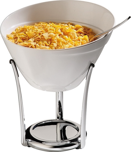 Schale -BALANCE- Ø 24,5 cm, H: 15 cm Melamin, weiß, 2,5 Liter mit Antirutsch-Füßchen spülmaschinengeeignet stapelbar nicht