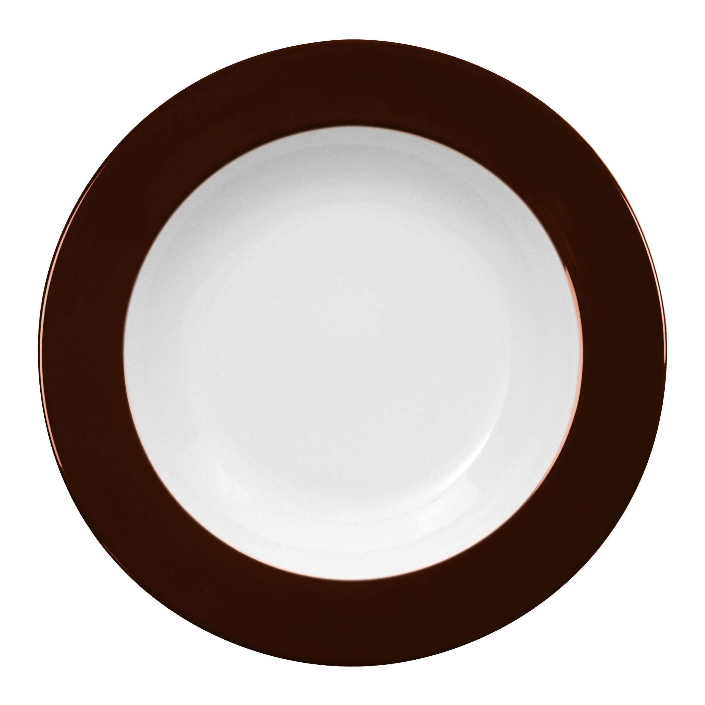 Suppenteller COFFEESHOP, Durch.22cm, kaffeebraun, Porzellan, von Eschenbach. Tiefe Form.