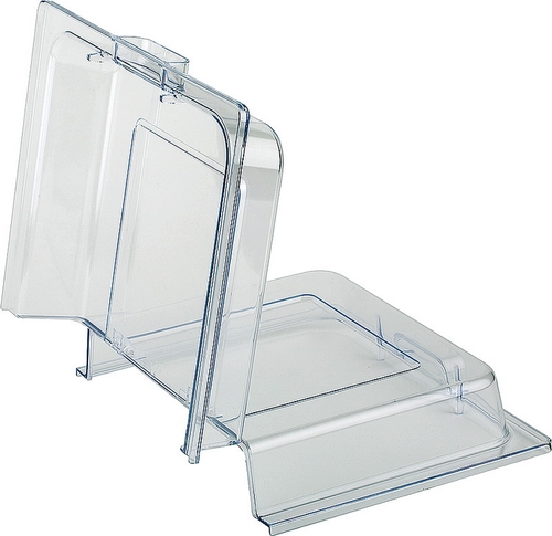 Haube GN 1/1 53 x 32,5 cm, H: 6 cm Polycarbonat klappbar passend für GN 1/1 Behälter, GN 1/1 Tabletts, etc.