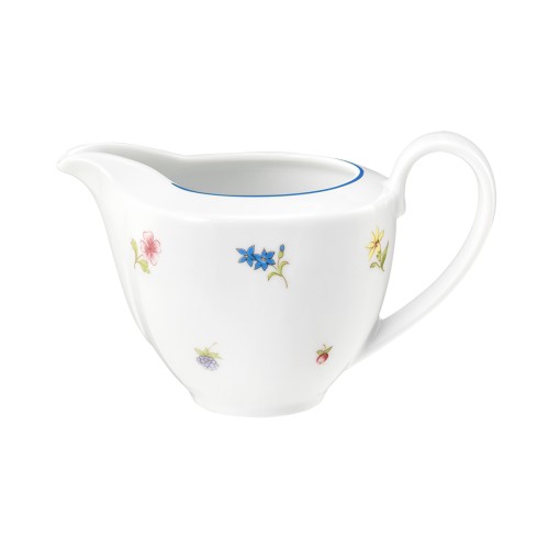 Seltmann Gießer 2 0,25 l, rund, Form: Community, Dekor: 57390 Streublume blaue Linie, hohe Kantenschlagfestigkeit, Made in Germany