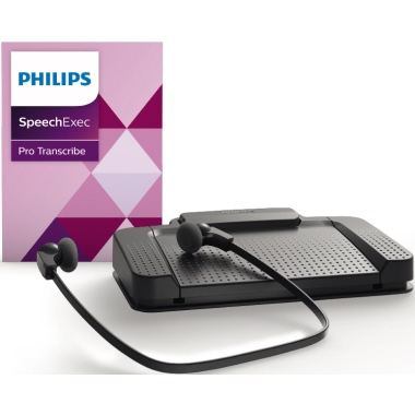 Philips Wiedergabeset PSE7277 USB Speech Exec Pro Transkriptions- und Spracherkennungssoftware, Stereokopfhörer