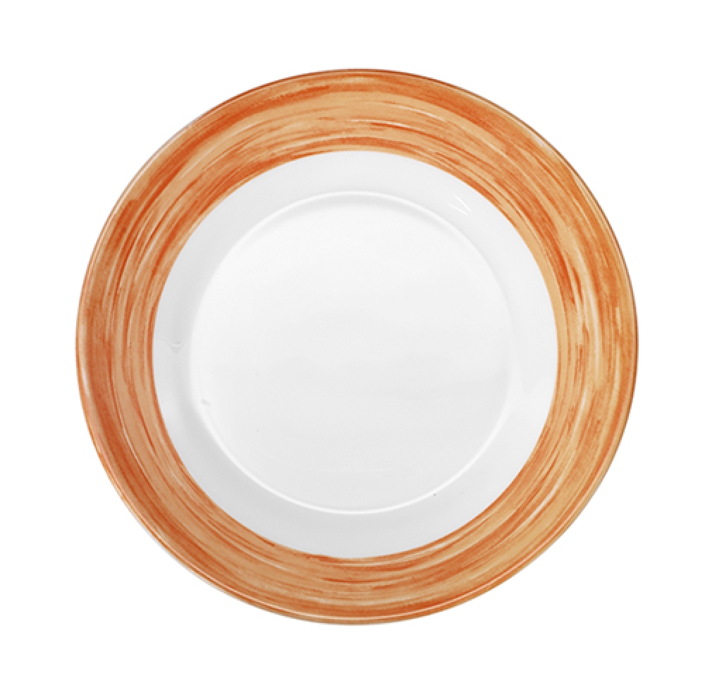 Dessertteller 19,5 cm aus Opalglas Form BRUSH - Orange von Arcoroc