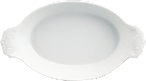 Schönwald Feuerfeste Geschirre Backform oval mit Griff, Nenngröße: 28, Ø 281x164mm, Inhalt: 0,65 L