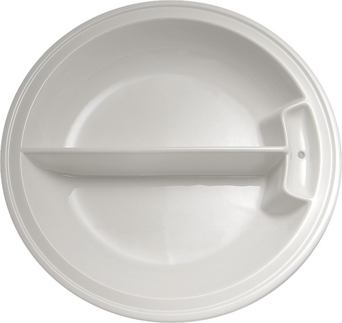 Porzellan-Einsatz, unterteilt Ø 39 cm, H: 6 cm weiß, geeignet für Backofen und Mikrowelle spülmaschinenfest, feuerfest 4