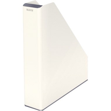 Leitz Stehsammler WOW 7,3 x 31,8 x 27,2 cm (B x H x T) DIN A4 Werkstoff: Polystyrol grau metallic/weiß