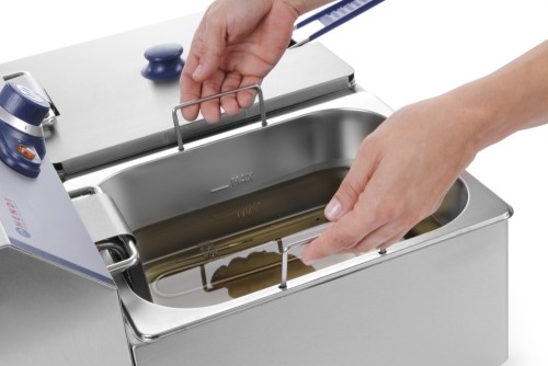 HENDI Friteuse Blue Line - Inhalt: 2x6 Liter - 230 V - 2x3300 W - 550x430x(H)290 mm