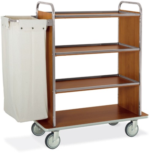 ETERNASOLID® Wäschewagen Edelstahl/Holz Purpose-W, Basis 107cm + Seitenwände