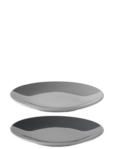 Emma Teller Ø 22.5 cm grau, Maße: 225 x 225 x 20 mm
