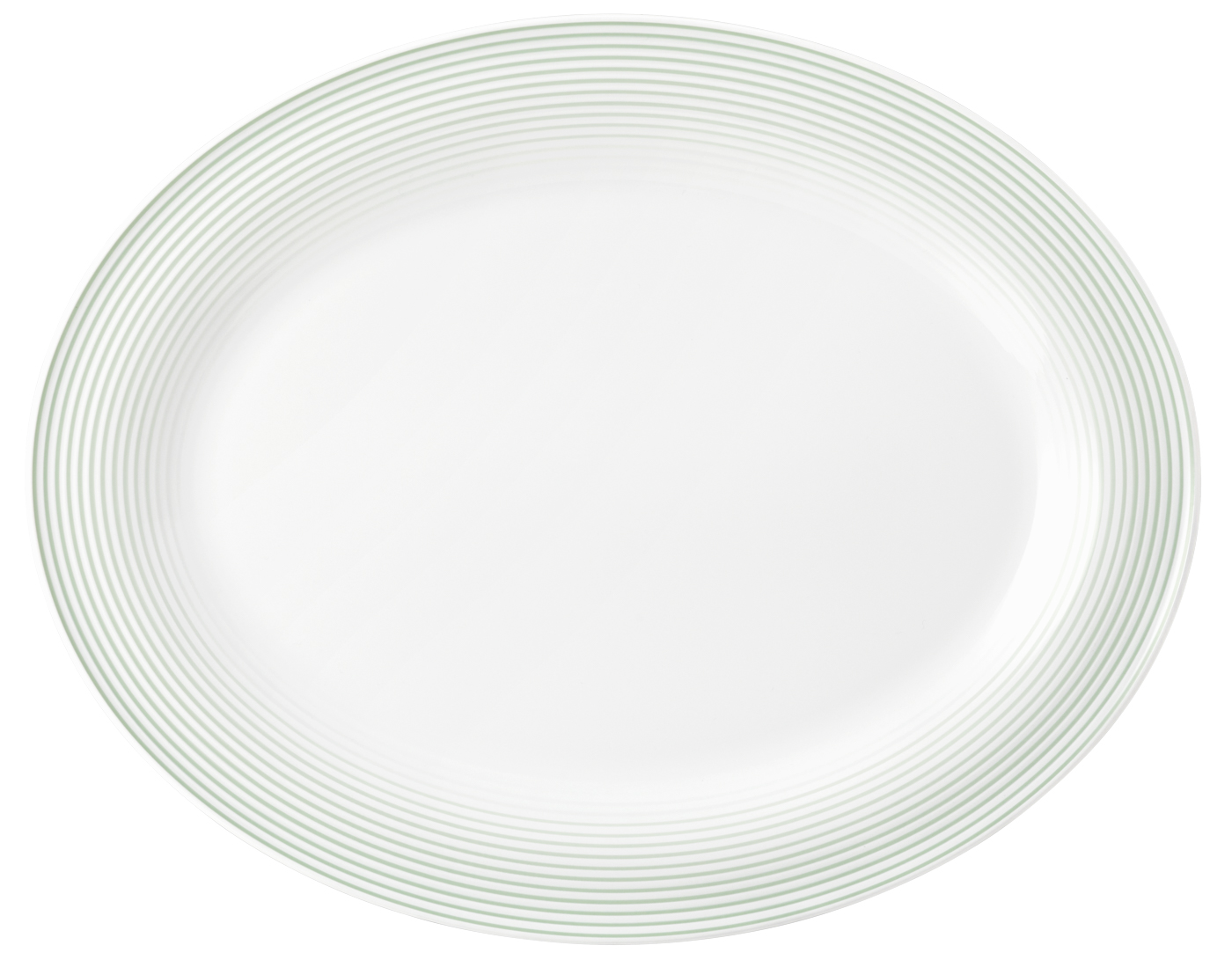 Seltmann Platte oval 35 cm, Form: Blues, Dekor: 57720 Salbeigrün