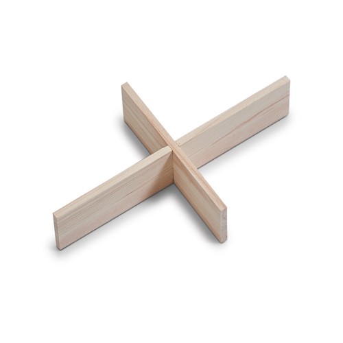 Zeller Fächer-Einteilung f. 13140, 4 Fächer, Kiefer 27x17x6,5 cm