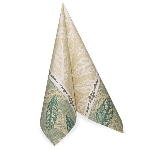 50 Servietten "ROYAL Collection" 1/4-Falz 40 cm x 40 cm grün "Autumn" von PAPSTAR