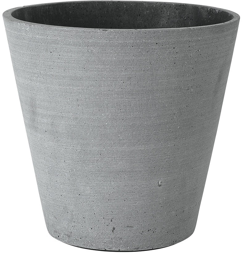 BLOMUS Pflanzgefäß - Dark Grey, H 24 cm, Ø 26 cm -