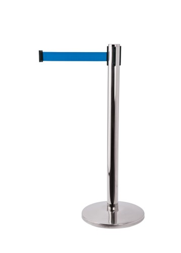 Abgrenzungspfosten PERSONENLEITSYSTEM SERIE JOINFLEX. Edelstahl, › Gurtanschlüsse mit 4