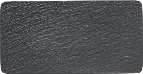 Villeroy & Boch Platte rechteckig, 35 x 18 x 1 cm, Serie The Rock Black Shale