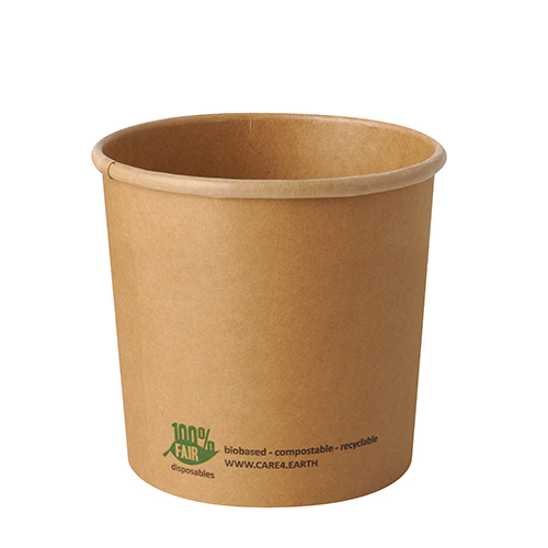 25 Suppenbecher, Pappe "pure" 760 ml Ø 11,5 cm · 11 cm braun von PAPSTAR