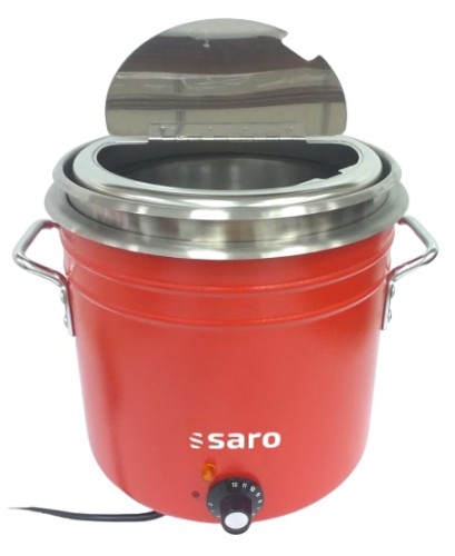SARO Retro Suppenkessel rot - Suppenkessel im Retro Design mit extra starken 1400W, somit können Sie im Handumdrehen sogar Gefrorenes in