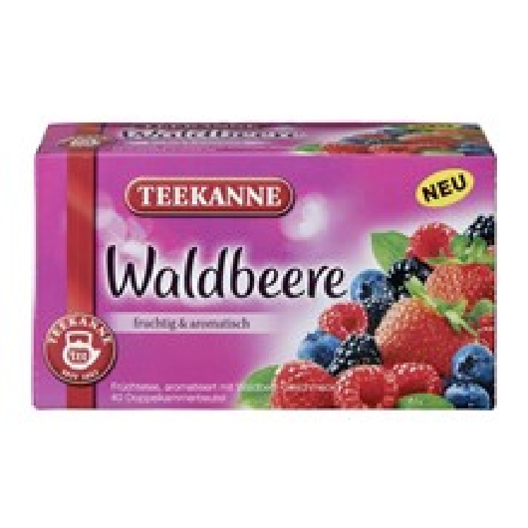 Teekanne Waldbeere - Glasportion ohne Einzelumhüllung Inhalt: 40 Beutel