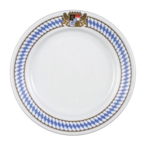 Seltmann Teller flach 21 cm Fahne, Form: 1/2 Dick, Dekor: 27110 Bayern