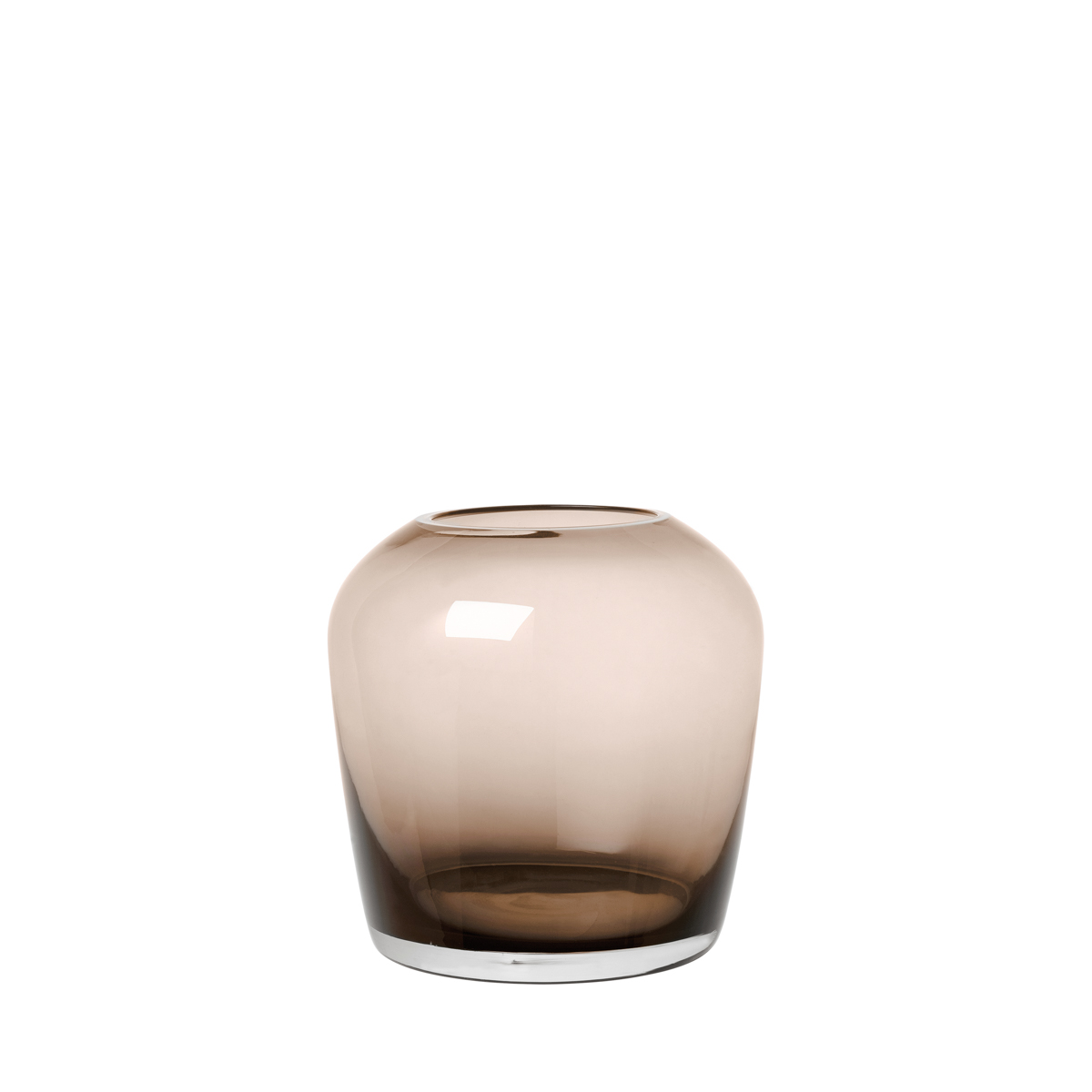 Vase -LETA- Coffee Size S, Ø 11 cm. Material: Glas farbig. Von Blomus.