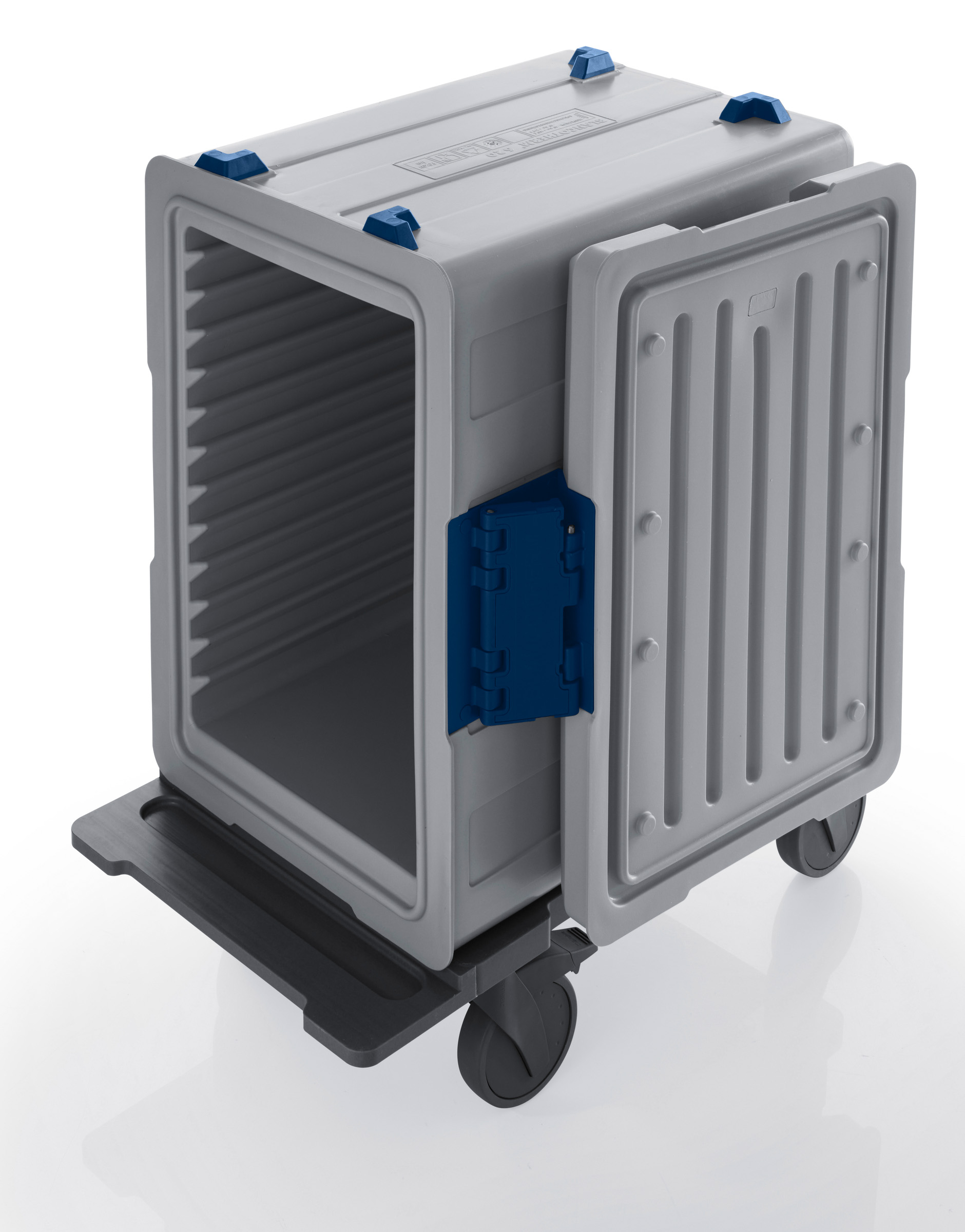 BLANCO BLANCOTHERM 620 KUF-F mit Kondensat-Rinne, Speisentransportbehälter, aus Kunststoff, fahrbar, mit Rollen gemäß DIN 18867-8 aus