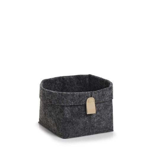 Aufbewahrungskorb, Filz, anthrazit. Länge: 160 mm. Breite: 160 mm. Höhe: 170 mm